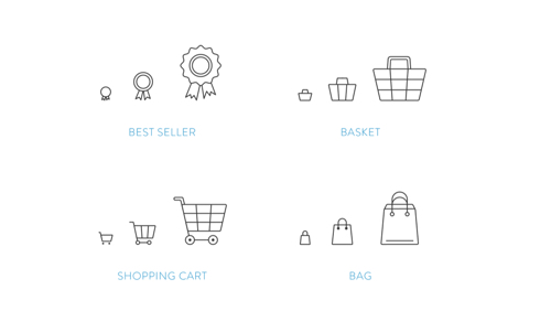 20 Einkaufs- und E-Commerce-Linien-Icon-Pack wie Einkaufsbox