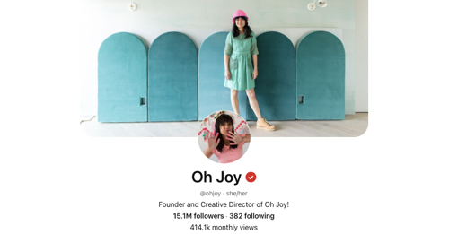 Oh Joy's Pinterest page