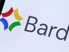 Bard logo on a smartphone screen