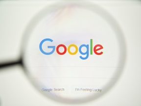 Image of Google logo on a computer screen