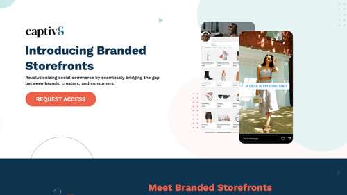 Web page for Captiv8's Branded Storefronts