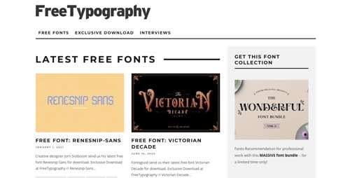 Home page of FreeTypography