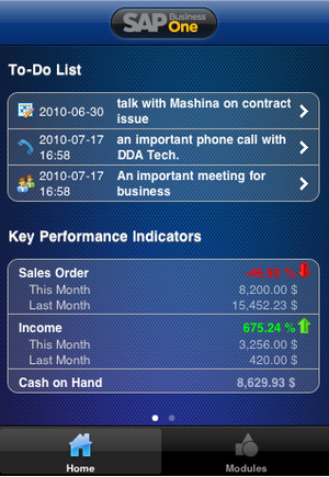 sap business one mobile app